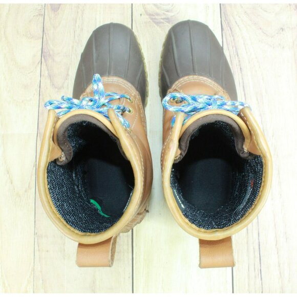 LL Bean Brown Leather 8' Gore-tex Insulated Mid Calf Duck Boots Size 8 M - Picture 7 of 11